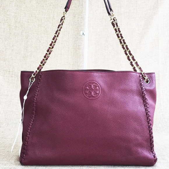 Tory Burch Handbags - NWT Tory Burch Garnet/Red Slouchy Shoulder Tote